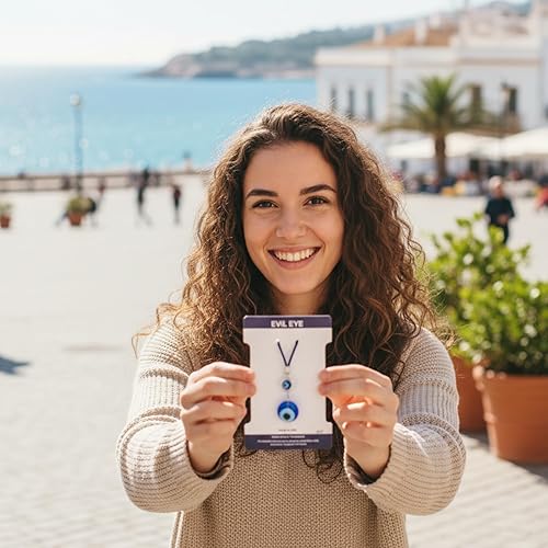 Miniatura 6 de BCS Abalorio azul contra el mal de ojo pequeño para colgar en el automóvil, accesorios para espejo retrovisor, cuentas de cristal Nazar, amuleto de