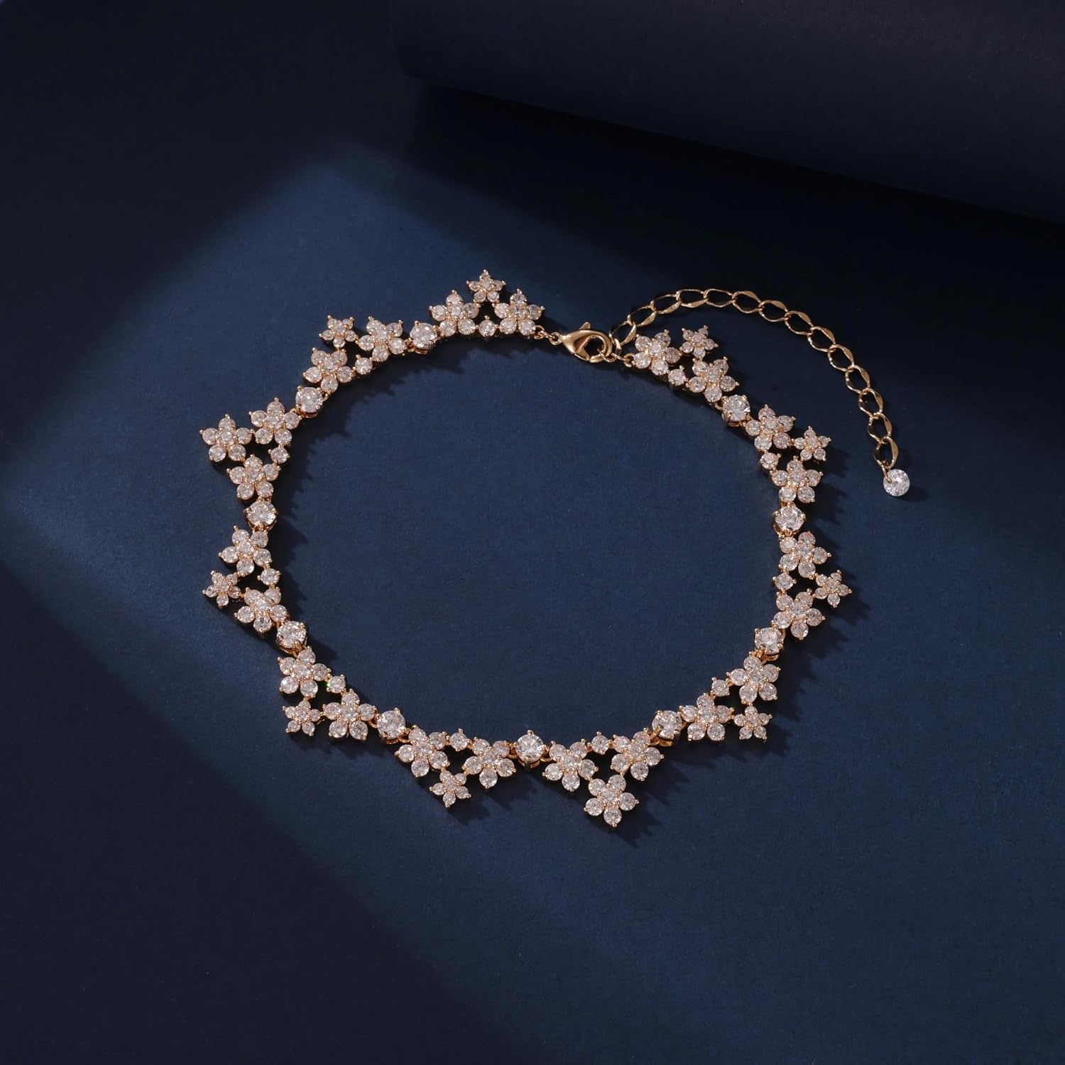 Plated Gold Silver Sparkling Cubic Zirconia Anklet Bracelet for Women – Bling Bling Ankle Jewelry - Image 4