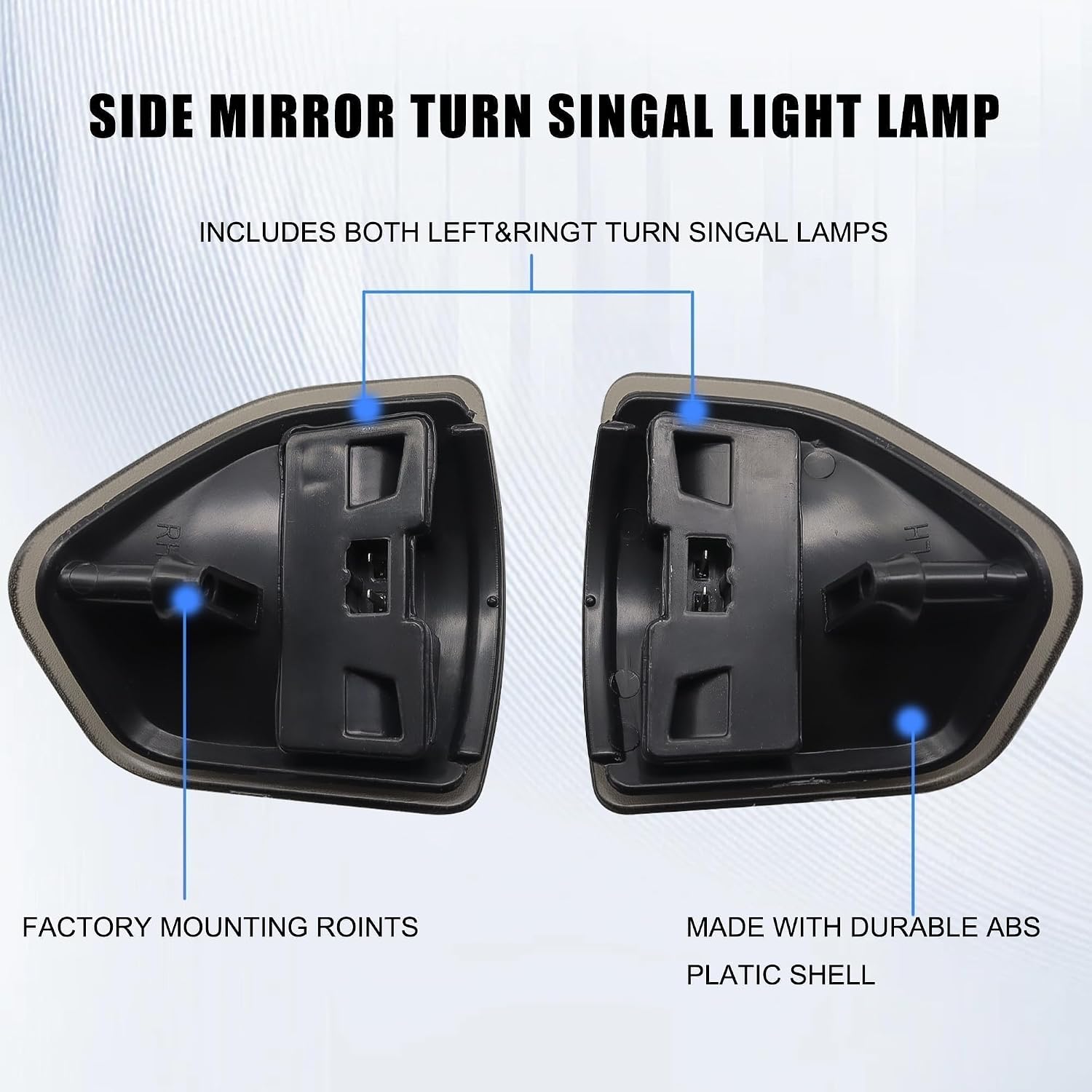 2 Pcs LED Side Mirror Turn Signal Light Left Driver and Right Passenger Side Lamps Fits for Dodge Ram 1500 2500 3500 4500 5500 2010-2018 Replaces 68302828AA 68302829AA (Clear Cover Lens)
