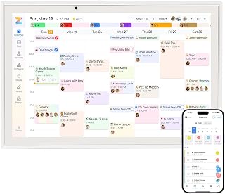 Digital Calendar 10.1'' WiFi Smart Family Calendar,Sync with Google, Apple &amp; Outlook,Touchscreen Interactive Chore Chart &amp; Cloud Photo Frame,Wall Mounted Family Command Center, Ideal Gift for 