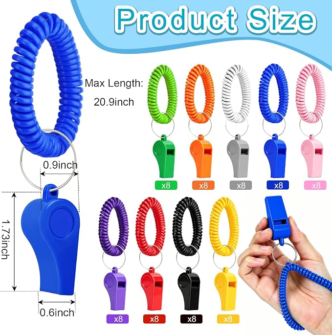Set de 72 silbatos multicolor para entrenadores miniatura 2