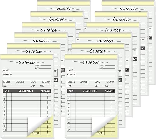 Miniatura 7 de suituts Paquete de 6 libros de pedidos de venta, 2 partes sin carbono, 5.5 x 8.5 pulgadas para pequeñas empresas (50 juegos por libro)