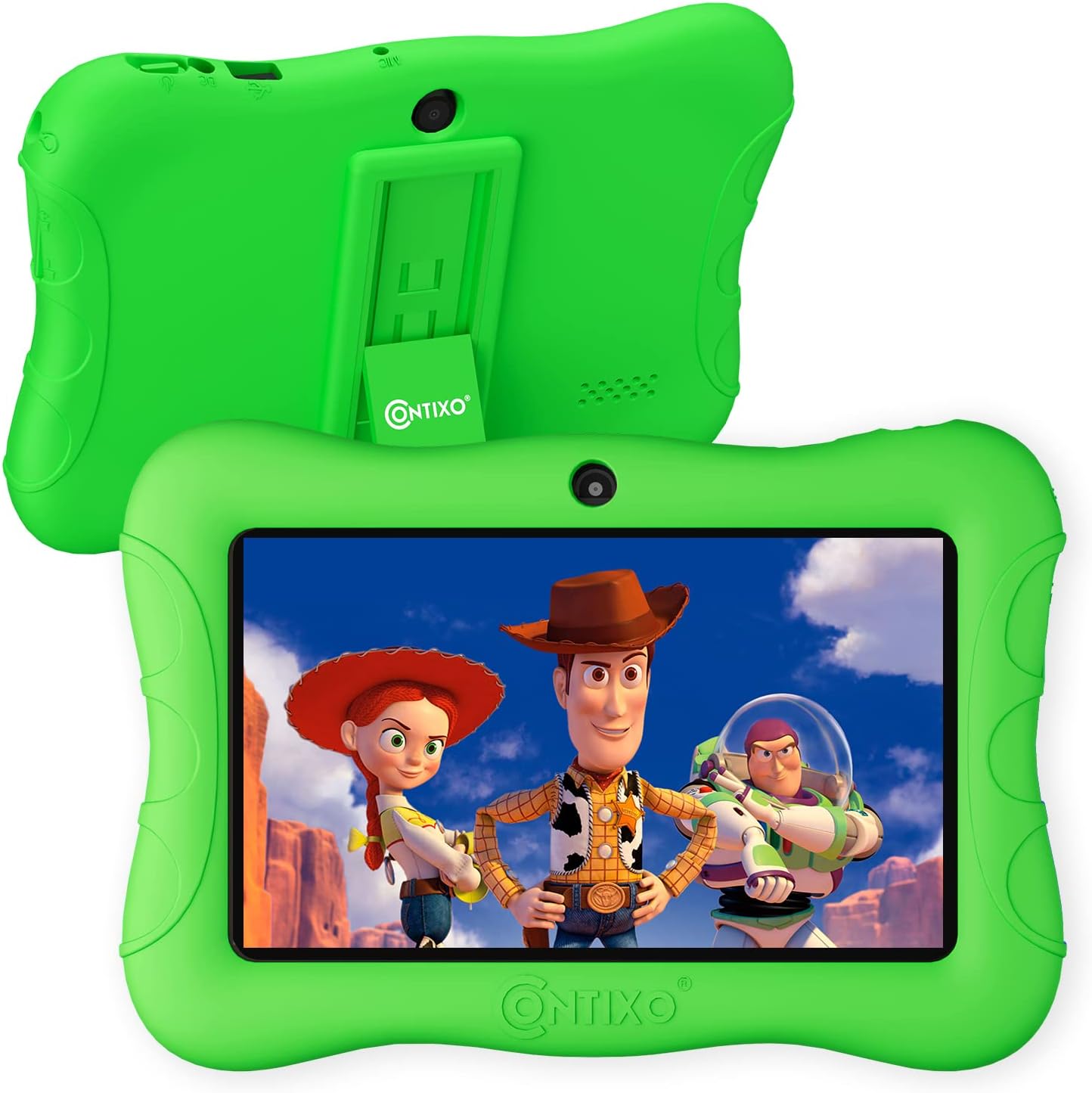 Contixo Kids Tablet V9, 7-inch HD, Ages 3-7, Toddler Tablet with Camera, Parental Control - Android 10, 32GB, WiFi, Learning Tablet for Kids, Green