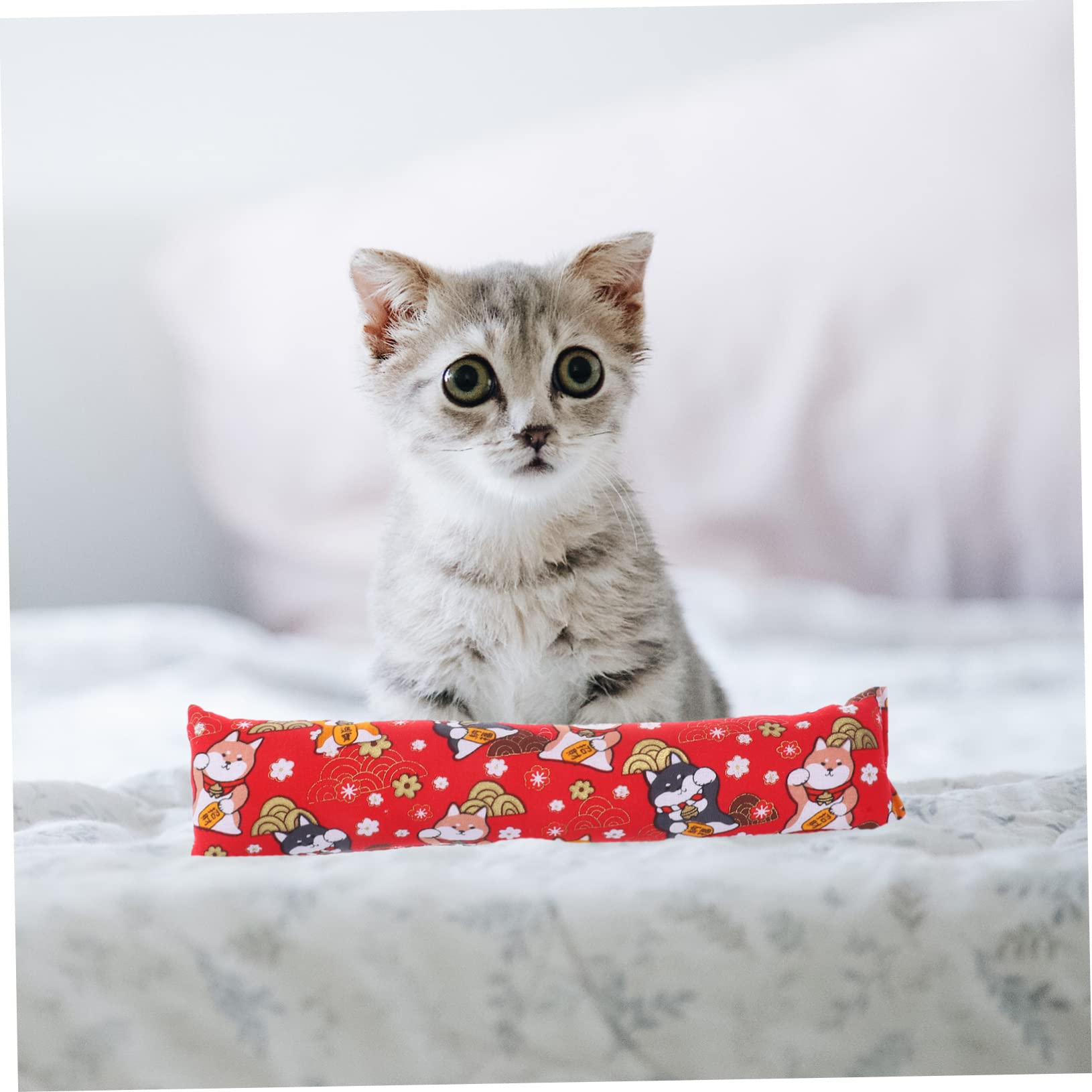 Happyyami 12pièces Jouets pour Chats avec Herbe à Chat Oreillers Interactifs pour Chaton Jouets à Mâcher pour Intérieur