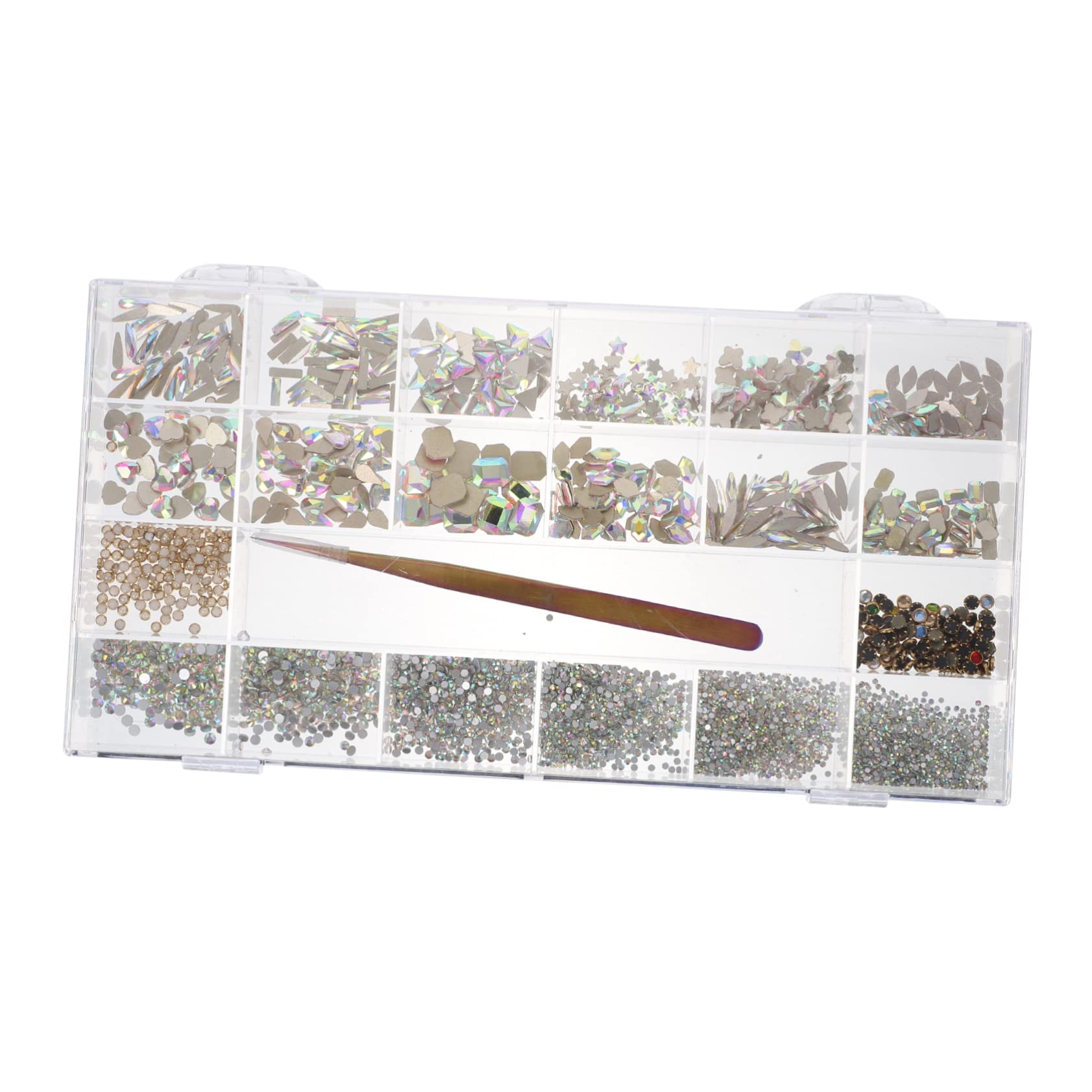 Scatola Strass per Unghie Strass per Nail Art Amuleti per Unghie Borchie di Diamanti Forniture per Unghie in Acrilico Amuleti per Nail Art Rivetti per Nail Art Accessori