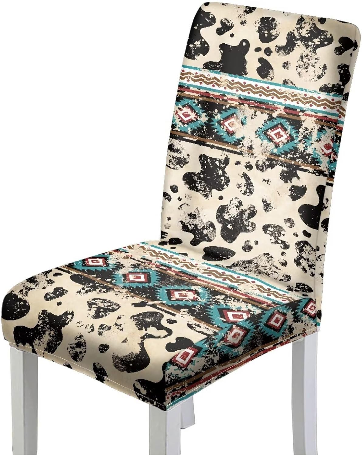 Wanyint Stretch Dining Room Chair Slipcovers Set of 4, Universal Fit Soft Dining Chair Cover Pet Friendly Furniture Protector for Holiday Home Decor, Sea Turtle Flower Butterfly Galaxy