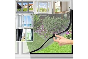 DIY Magnetic Window Screen - Breathable Mesh Protection for Windows Up to 59" x 35"