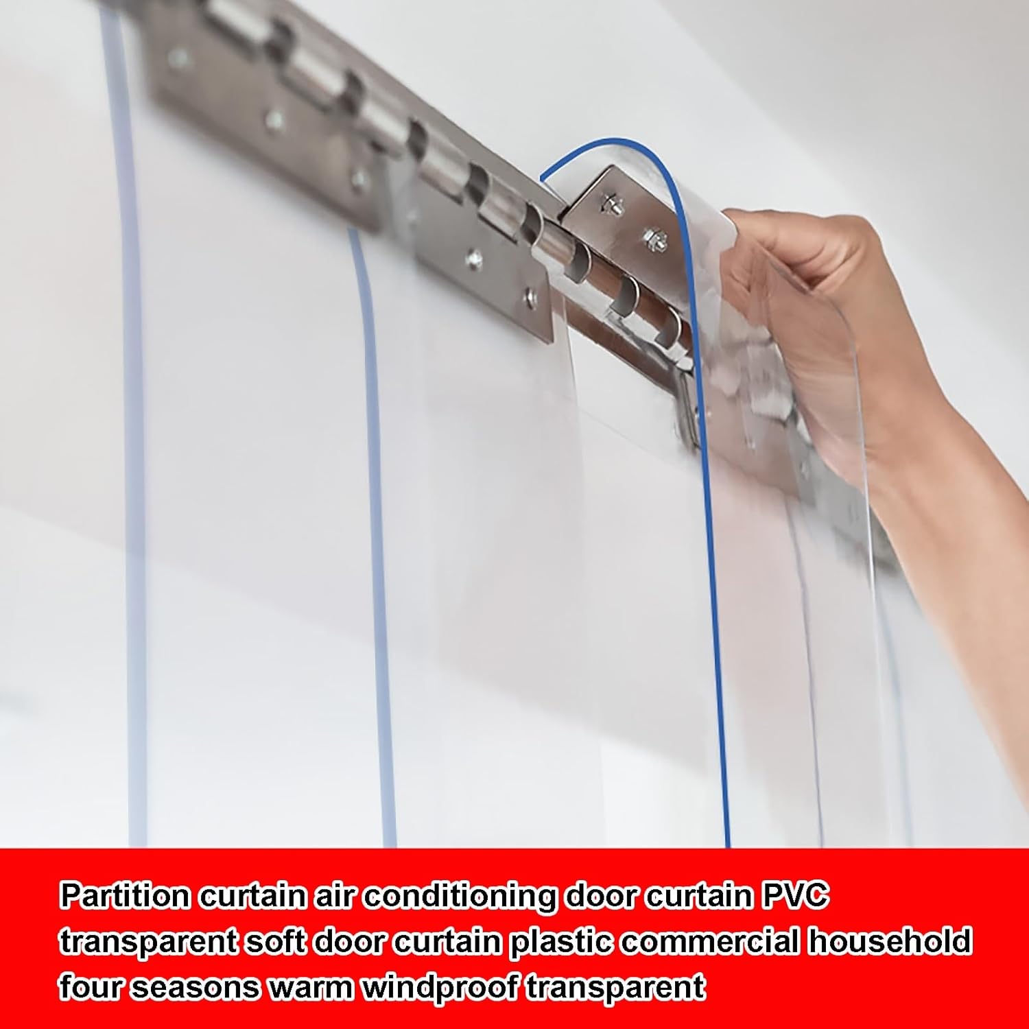 PVC Freezer Strip Curtain Door - Windproof Waterproof Clear Curtain for Garage, Cooler & Freezer (90x220cm/35.43x86.61in) - Durable Insulation & Easy Install