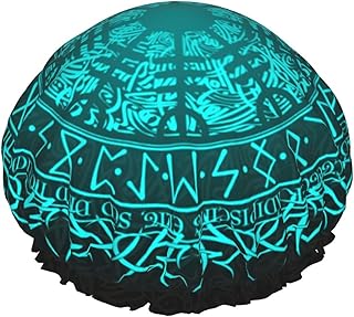 Bue Circle Viking Vegvisir - Gorro de ducha r...