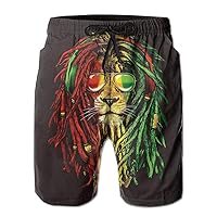 Algopix Similar Product 4 - YPTBST Mens Reggae Rasta Lion Swim