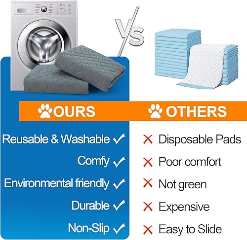 Miniatura 5 de Casa Paw Almohadillas lavables para orinar para perro, extra grandes, almohadillas reutilizables de rápida absorción, almohadillas antideslizantes