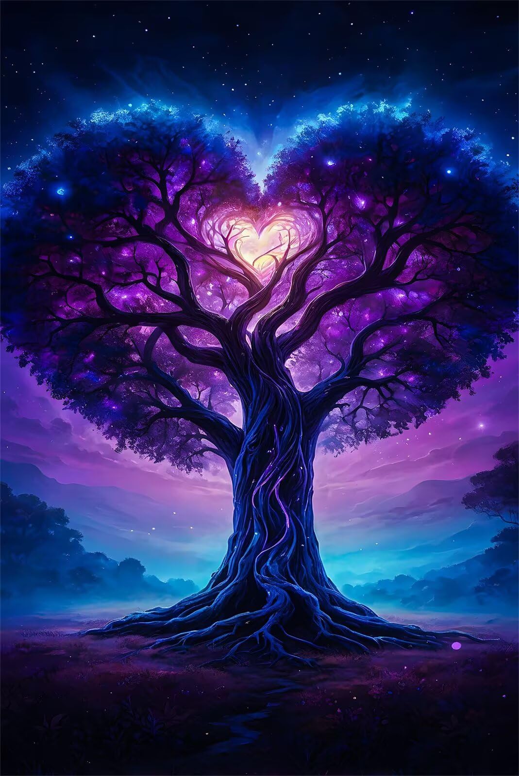 Puzzle 5000 Pezzi per Adulti, Albero della Vita Blu, Rompicapo Classico per Passatempo e Relax, Splendida Decorazione per Pareti e Idea Regalo