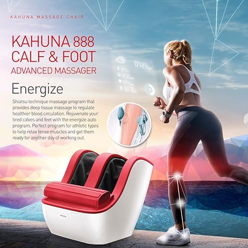 Miniatura 4 de Kahuna 3D Slim Beauty Calf & Shiatsu - Masajeador de pies para damas, 888 amarillo verde (amarillo verde)