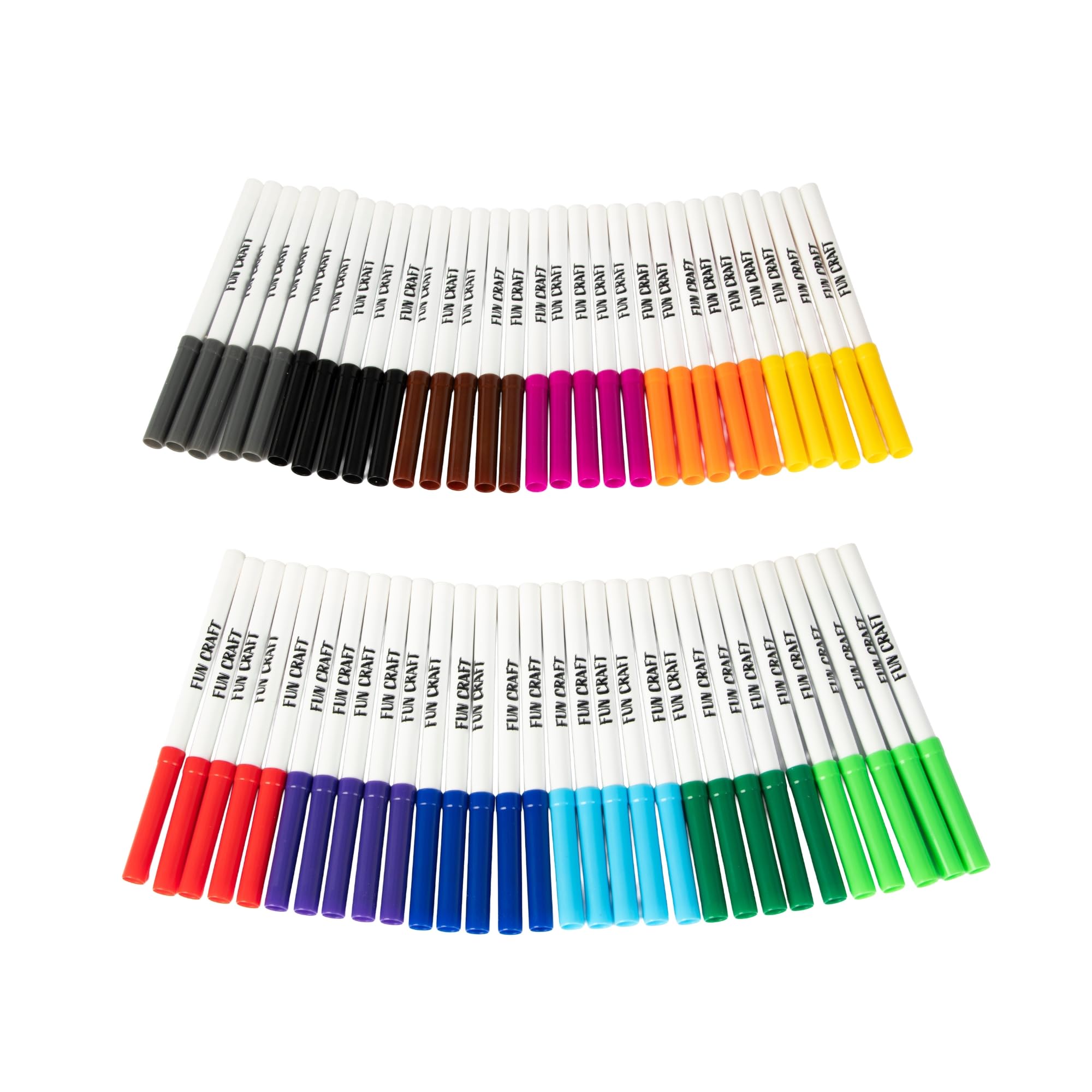 Fun Craft Felt Tip Pens, 60 or 120 Pack Colouring Pens Set for Kids, Multiple colors (red, blue, green, yellow, orange, pink - Image 4