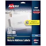 Avery® Printable Return Address Labels, 0.75" x 2.25", Silver Foil, 300 Blank Mailing Labels (08986) – view 1