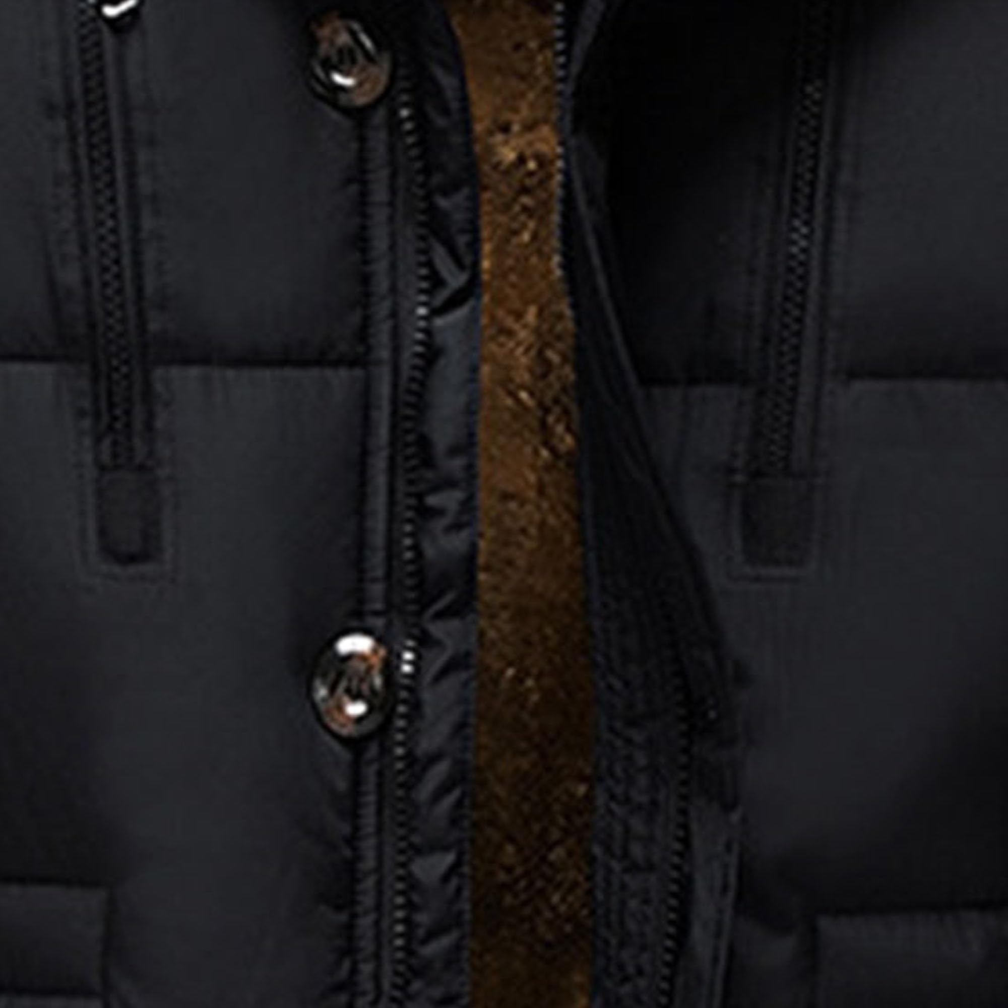 ZDJSWJ Hommes col fourrure capuche duvet épais parka chaud doudoune grande haute imperméable long manteau