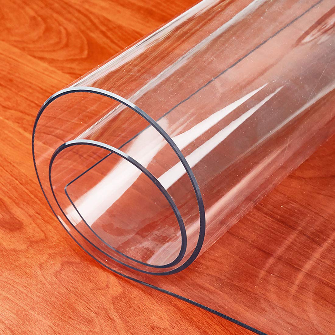 MRVAKDYDI Clear Table Protector, PVC Vinyl Table Protector 2mm Thick Waterproof Wipeable Multicolor Multiple Sizes(Clear,80x80cm/31x31inch)