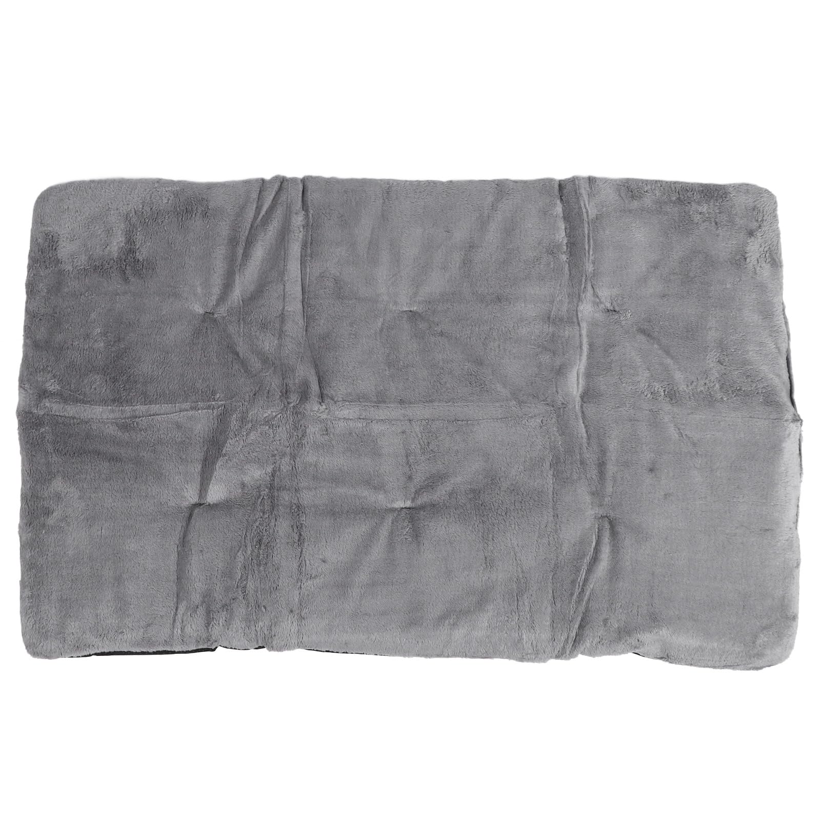 Tappetino Riscaldante per Animali Domestici, Tecnologia Autoriscaldante, Materiale Morbido Peluche, Design Ispessito per Calore Extra, Facile da Pulire, Leggero e (Grigio argento XL)