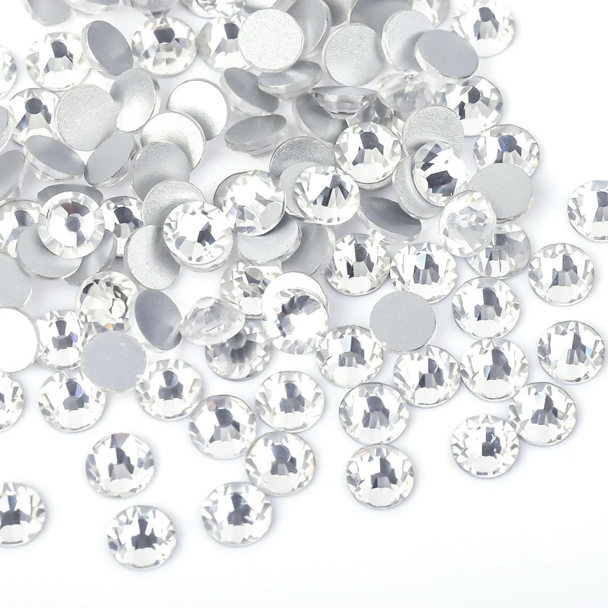 CIVIOOH Glitter Crystal AB Rhinestones SS3-SS50 Non-HotFix FlatBack Strass Fabric Garment Nail Art Rhinestones Decorations