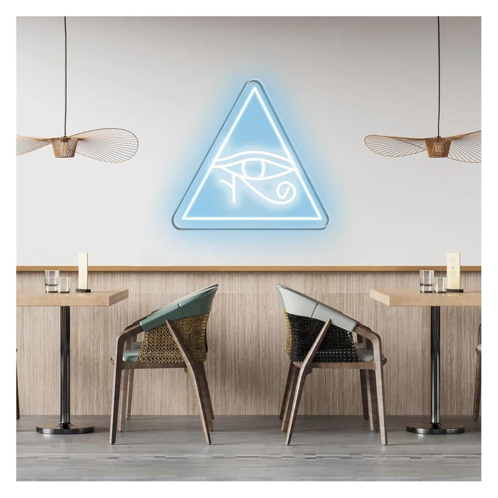 Luz de neón Luces de neón con forma ojo, luces decorativas, arte para sala juegos