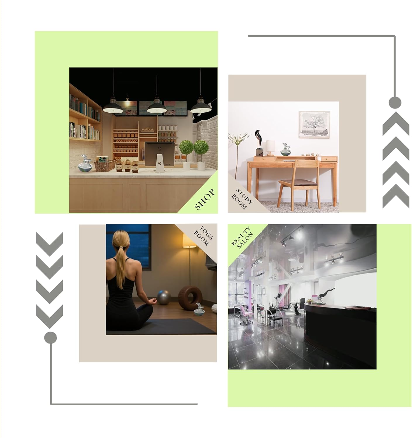 Tabletop Water Fountain Indoor - Water Fountain Decor for Meditation, Relaxation for Yoga, Study, Tea, Living Room, Office, Beauty Club Decor