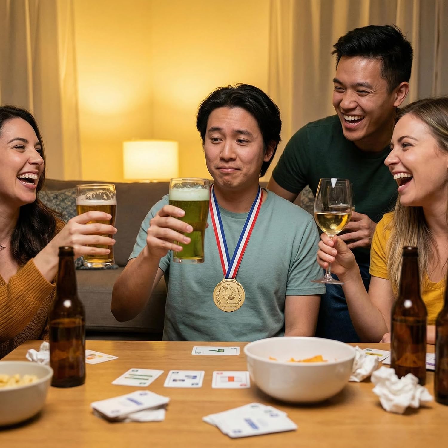 Last Place Award Medal 3 Inch,Funny Gag Toilet Bowl Trophy with Ribbon,Fantasy Football Loser Prize for Parties or Family Game Night Trophy,Participation Award and Trophies White Elephant Gift