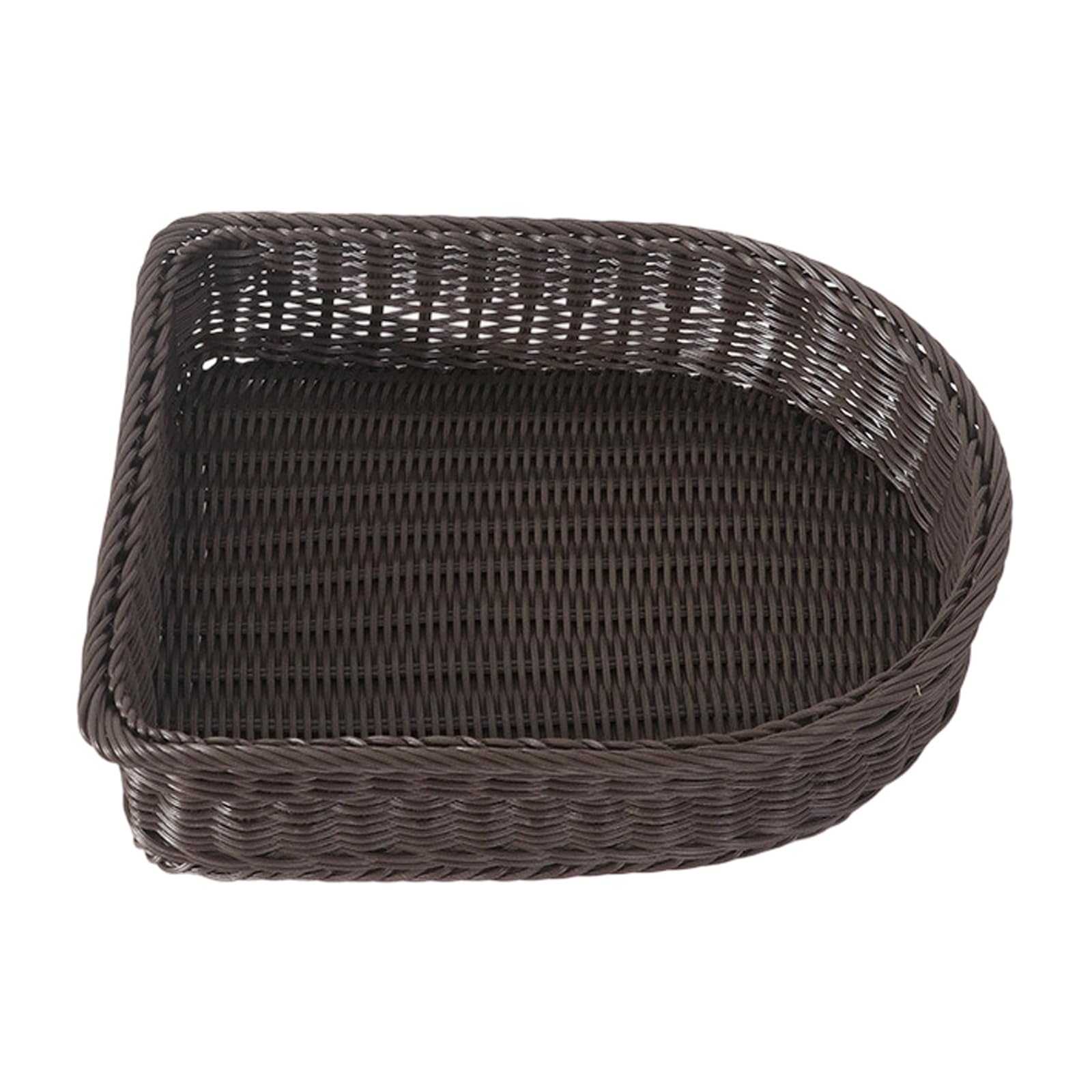 Multipurpose Handwoven PP Storage Basket in Rattan Styles for Keeping Kitchen Bathroom or Bedroom Tidying Presentation Interlaced Basket