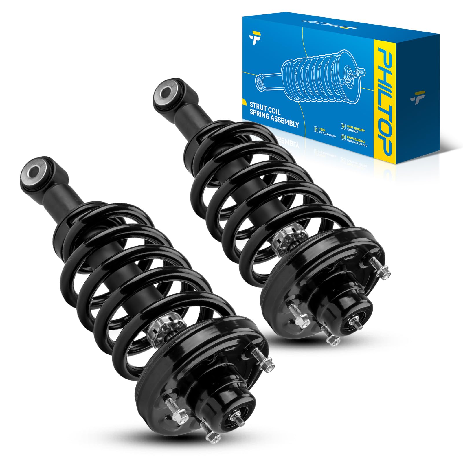 PHILTOP Rear Complete Struts Shock absorber fits Expedition/Navigator 2007 2008 2009 2010 2011 2012 2013 2014 2015 2016 2017 171139 * 2 Struts with Coil Spring Assemblies Set of 2 SAA375