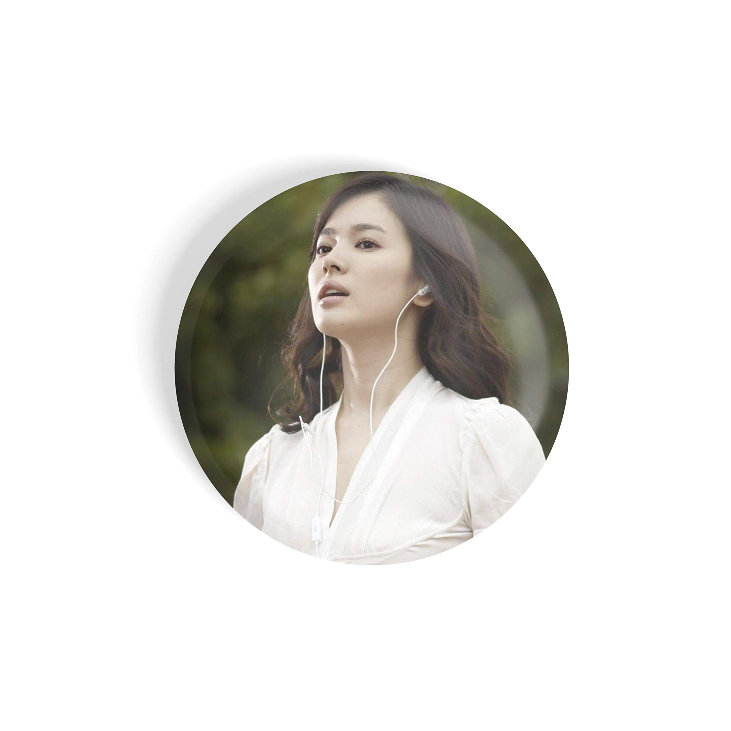 dhcrafts Magnetic Badges Green Color K-Drama Actress Song Hye Kyo D2 Glossy Finish Design Pack of 1