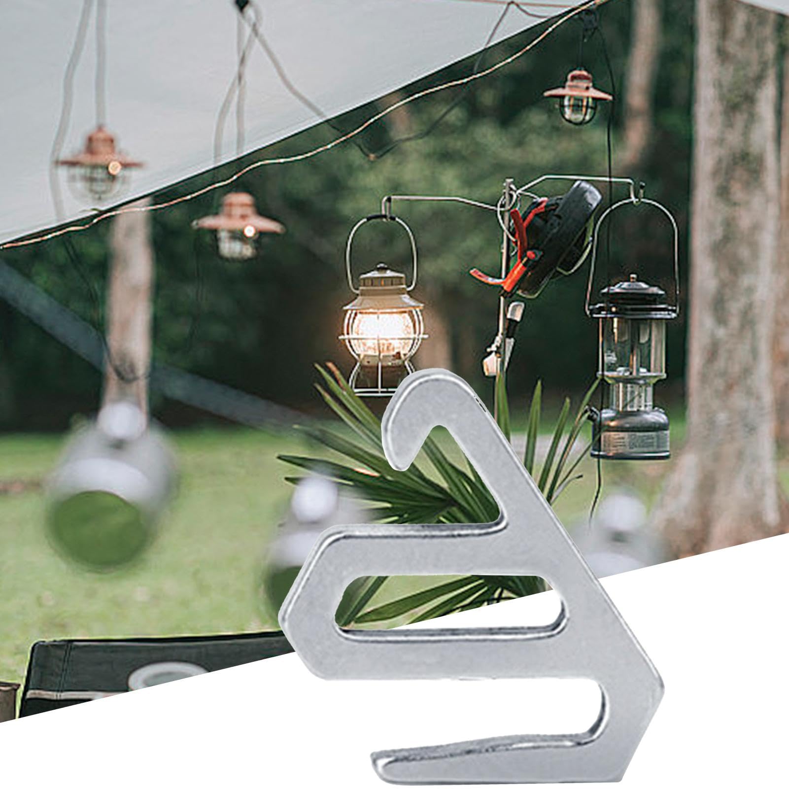 Streysisl Camping opberghaken, robuuste multifunctionele haken, campinghaken - Outdoor roestvrijstalen haken voor campinguitrusting, gereedschapsorganizer voor de