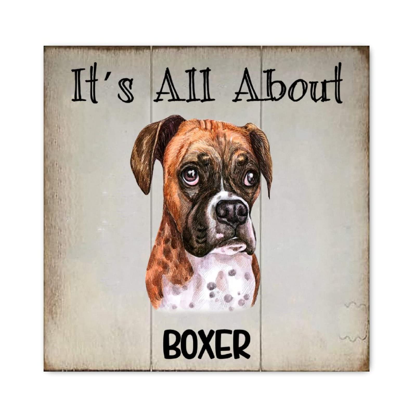 Panneau en bois Boxer objet art mural abstrait pour salon contemporain