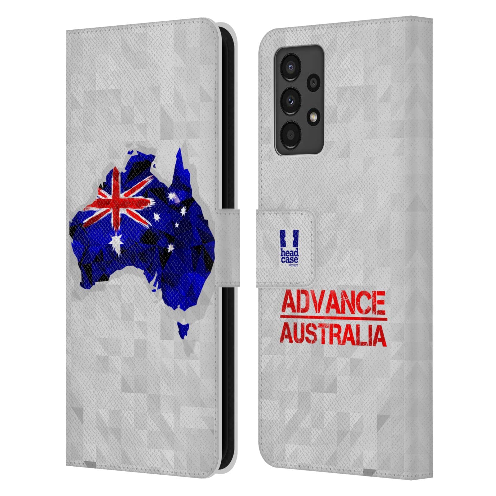 Carcasa de cuero Samsung Galaxy A13 de Head Case Designs con acabado premium 7