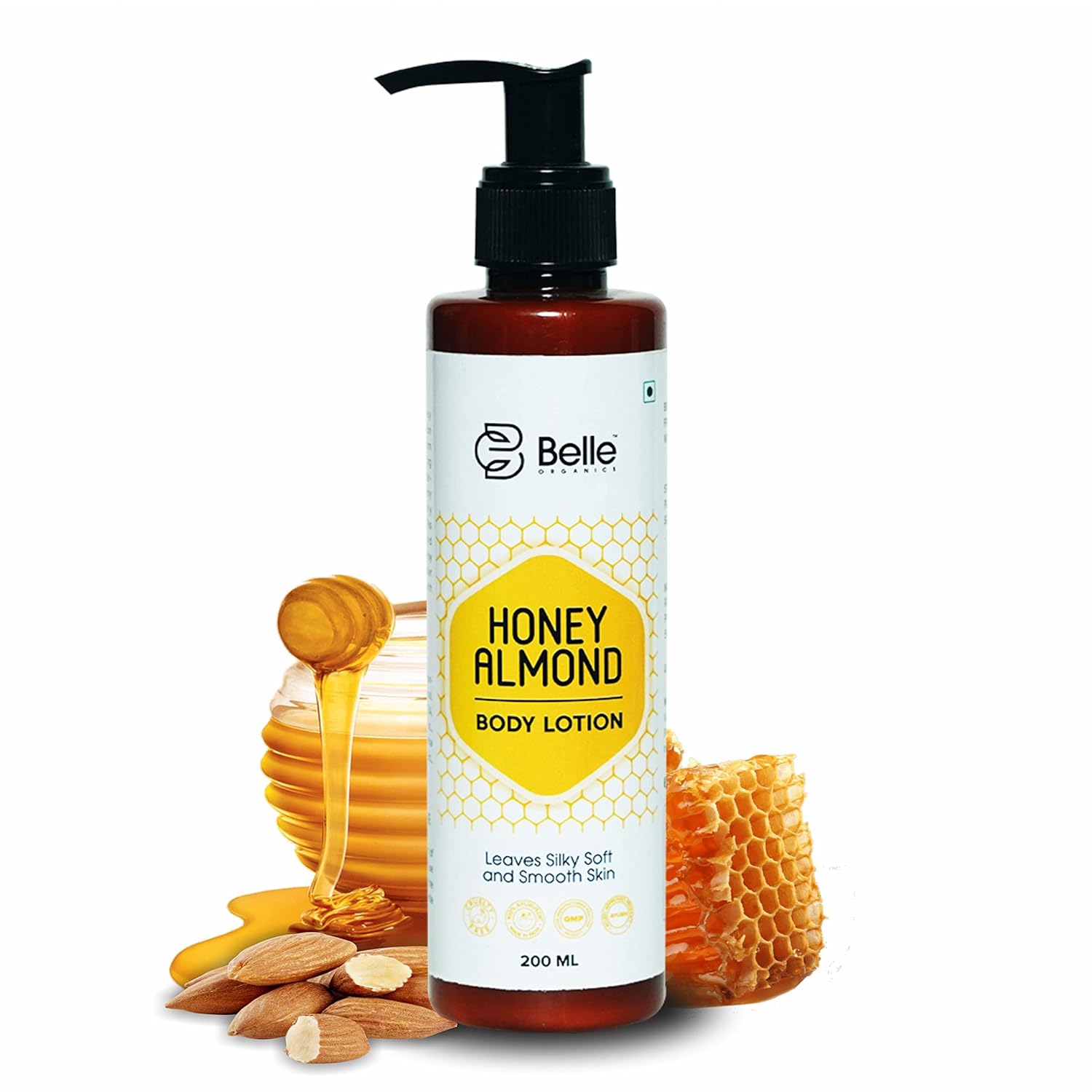 Buy Belle Organics Honey Almond Body Lotion, 200 ml Leaves Silky For