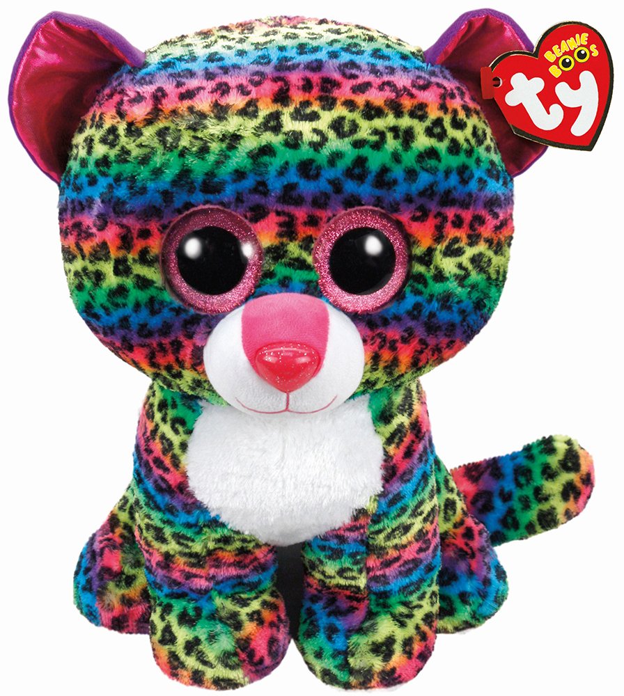 TY T9997 Dotty, lamparta z błyszczącymi oczami, Glubschi's, Beanie Boo's, pluszowy, 72 cm, kolorowy, 0