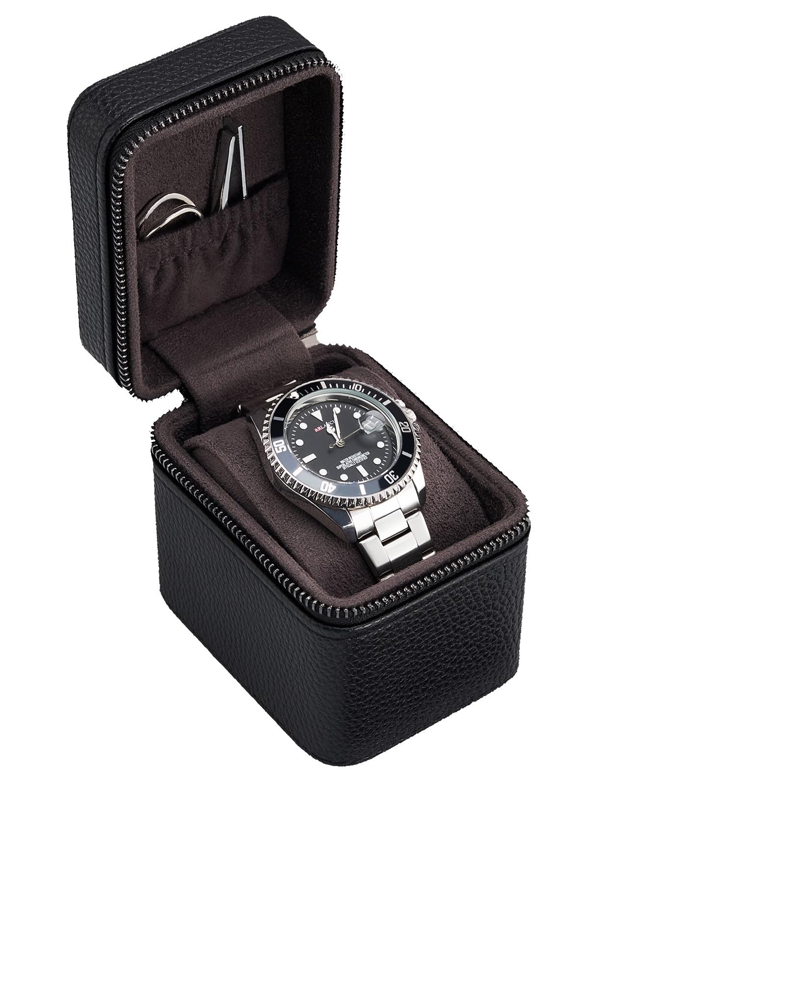 ProCase Uhrenreisekoffer Uhrenbox, Uhr Reiseetui PU-Leder Uhrentasche mit Weicher Polsterung, Kompakte Watch Case für Luxusuhren und Smartwatches bis 55 mm