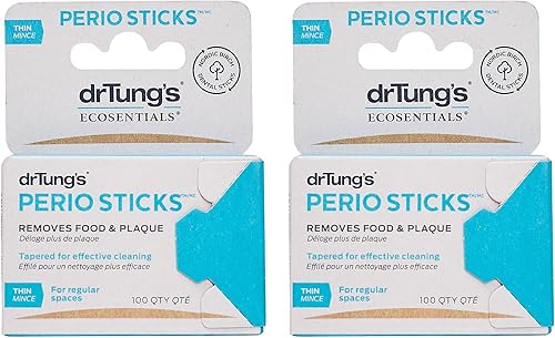 drTung's Palillos dentales para limpieza de dientes y encías, palillos de dientes para cuidado oral, púas de hilo dental suave para dientes, placa
