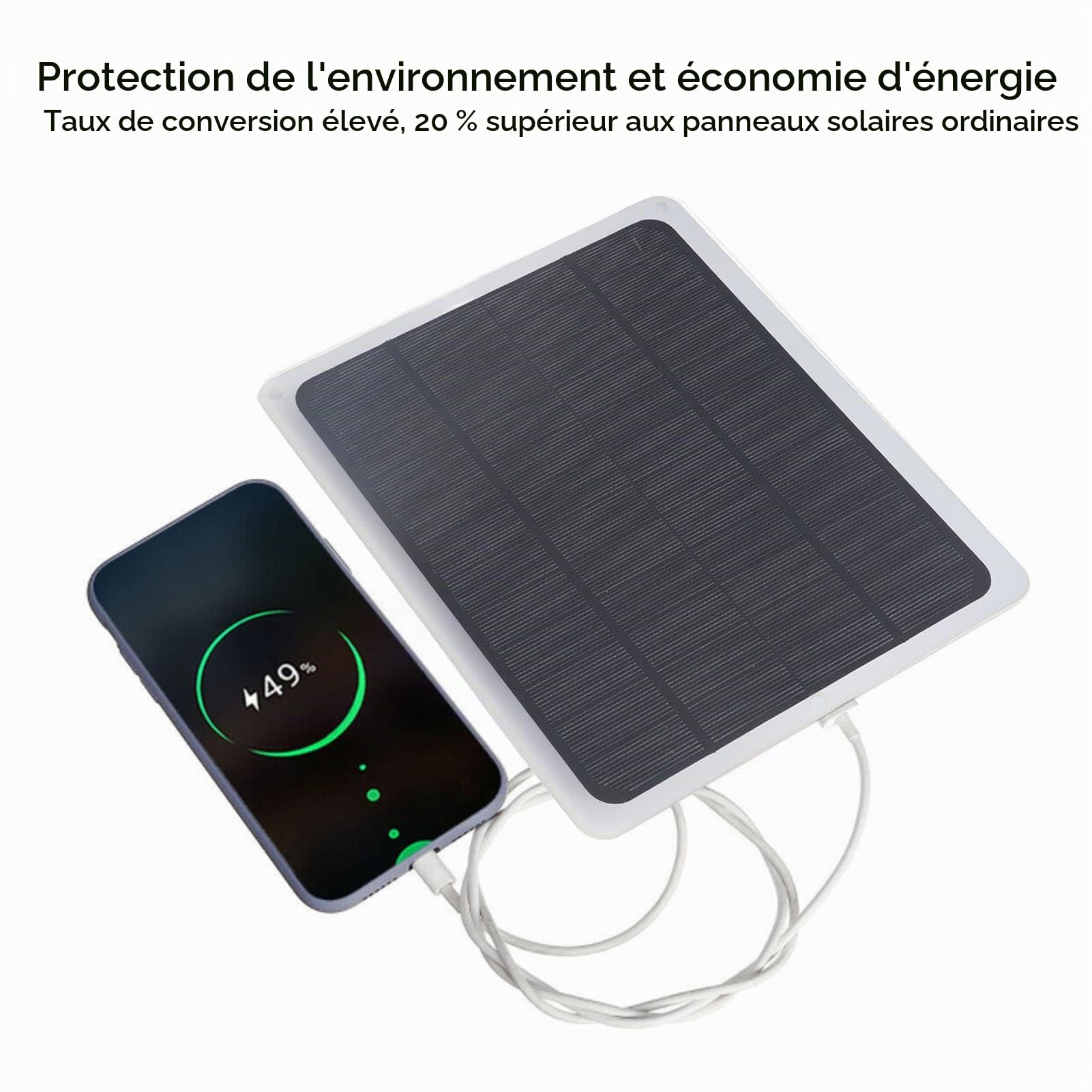 Panneaux solaires Voiture, Chargeur de batterie solaire 12V, 20 W pour chargeur de panneau solaire avec adaptateur à pince crocodile, maintien de charge batterie moto, pour voiture, bateau, auto