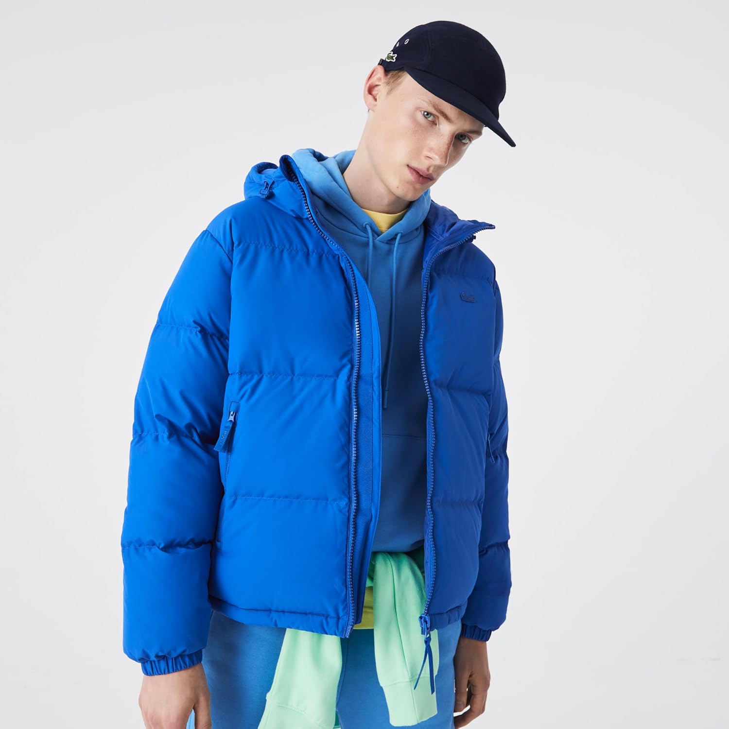 Lacoste Mens Men's Quilted Water-repellent Short Jacket