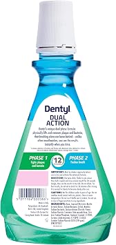 Dentyl Dual Action Smooth Mint Plaque-Reducing CPC Mouthwash, 500ml