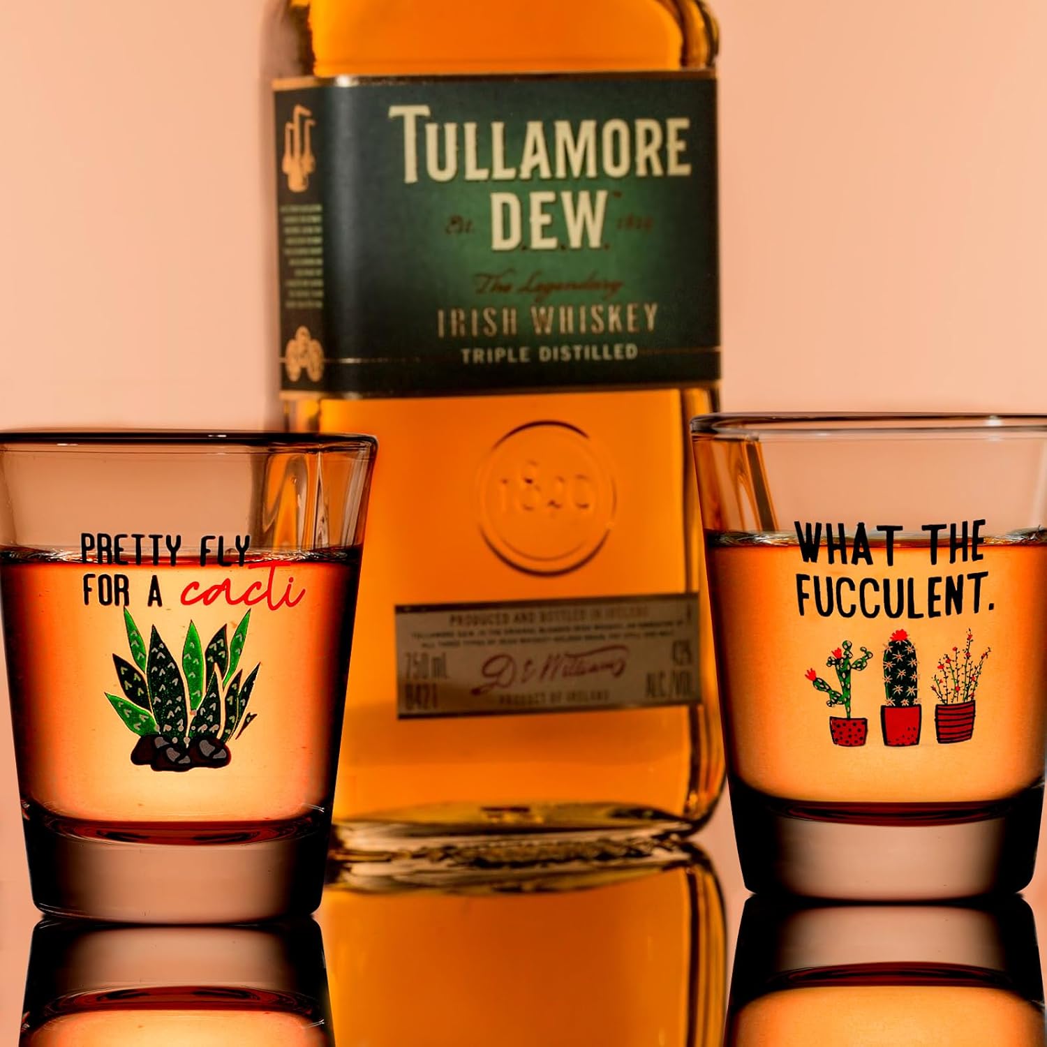 Patelai Succulent Plant Cactus Wine Gifts for Women Set of 4 Funny Wine Glasses 2oz Plant Lover Gifts Glass Succulent Cactus Present Mug Clear Stemless Mug Glasses, 4 Styles - Image 3