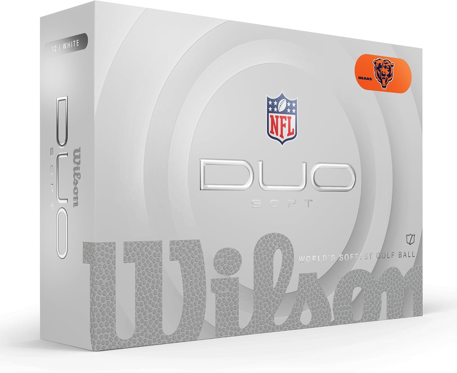 WILSON 2025 Duo Soft NFL Golf Ball - 12 Balls, White, Atlanta Falcons