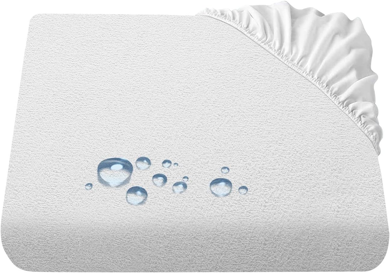 Amazon Brand – Pinzon Premium 2 Packs Waterproof Mattress Protector with Breathable Cotton Terry Top, Fits Up to 18 inch Mattresses, Queen Size