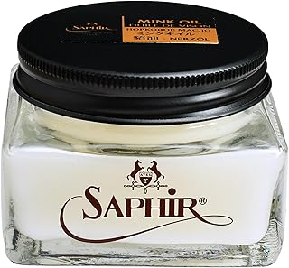[サフィール] 革製品 手入れ 高級 ミンクオイル クリーム 革用 レザークリーム 靴磨き 革靴 柔らかくする クリーム 革ジャン オイル バッグ ブーツ レザークリーナー レザー ジャケット グローブ メンテナンス 75ml