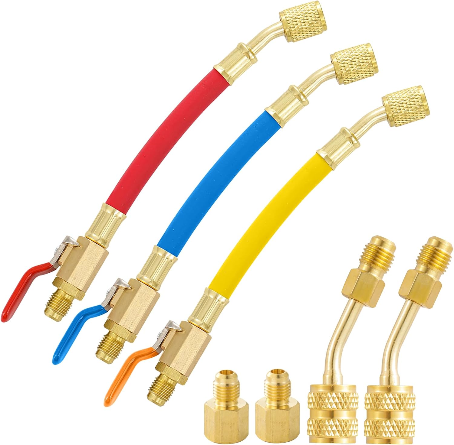 Mangueras de Carga para Aire Acondicionado R134A R410A R22 R12, 7"