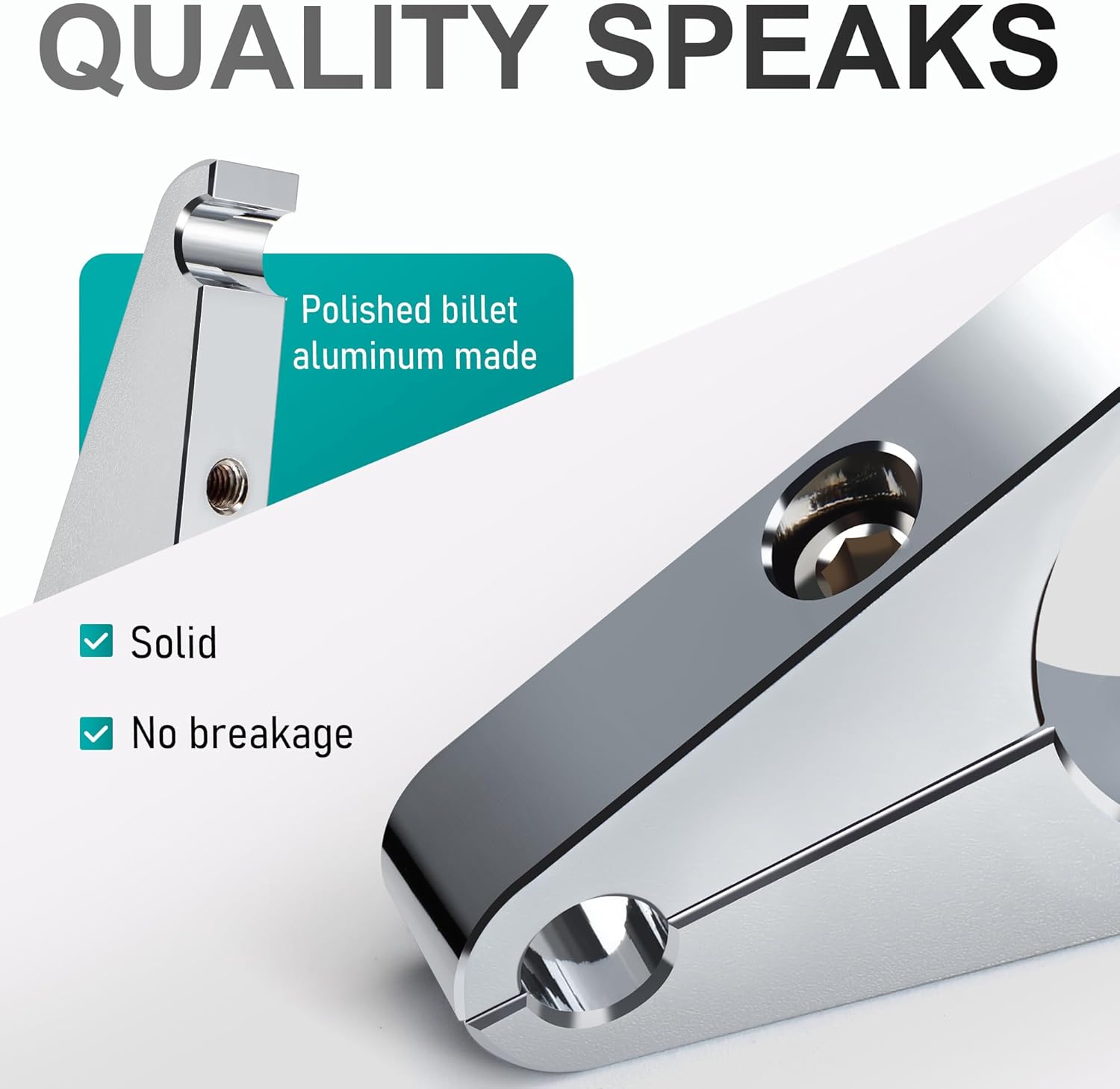 MoKitDora 1.25" Handlebar or Frame Mount Clutch Throttle Cable Clamp or Brake Line Clips for Harley 2 Pack, Chrome