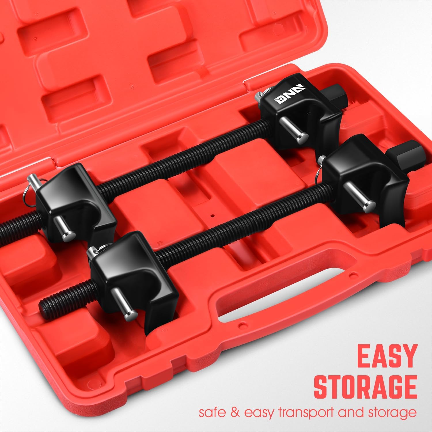 DNA MOTORING Spring Compressor Tool Kit 2-Pack, 11.5" with Locking Pin, for Suspension Work and Compressing Coil Springs - TOOLS-00450