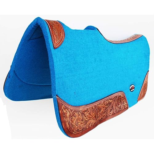 CHALLENGER Horse Saddle PAD Western Contoured Wool Felt Moisture Wicking Saddle Pad 39177