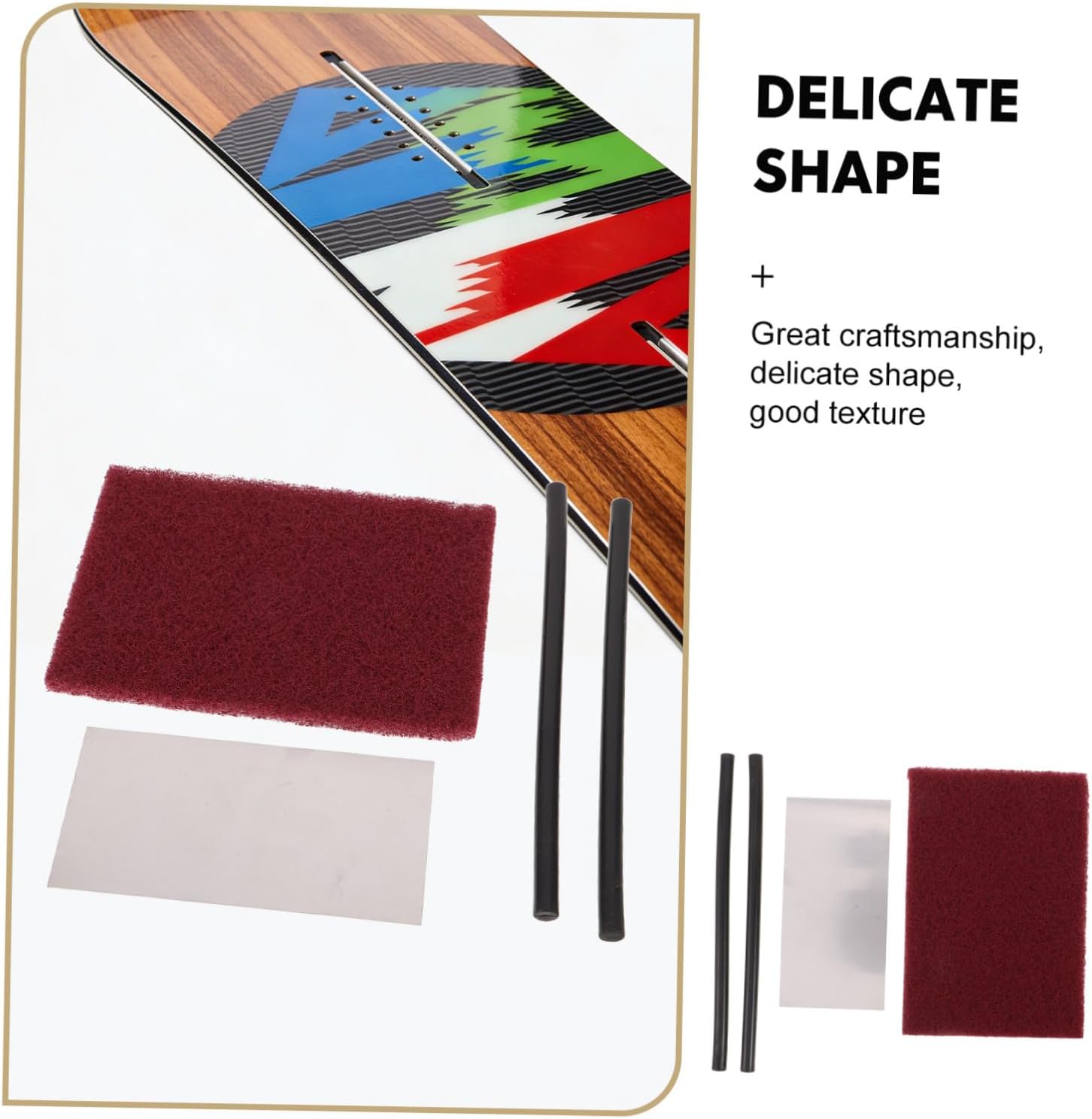 Ski and Snowboard Tuning Kit with Repair Sticks and Wax Tools, Metal Scraper and Polishing Cloth Included, Broad Material Adaptability for Winter Sports Maintenance