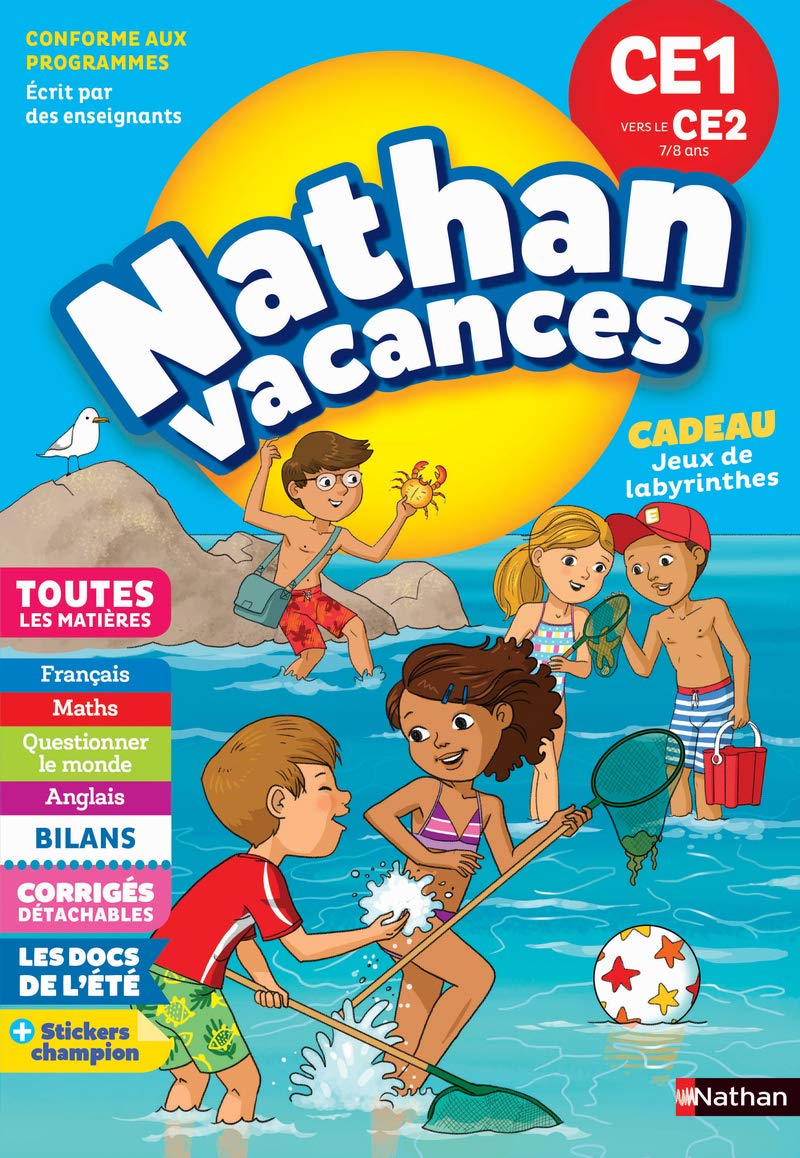 Nathan Vacances Primaire CE1 vers le CE2 7/8 ans (NATH VACANC PRIMAIRE) (French Edition)