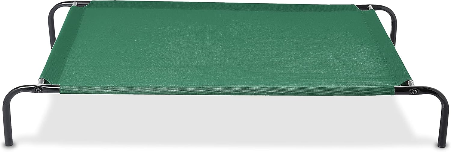  Basics Cooling Elevated Pet Bed, Large (51 x 31 x 8 Inches), Green : Pet Supplies
